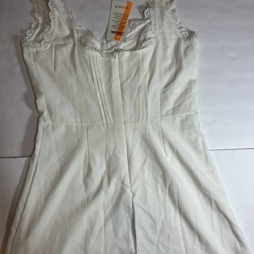 Sth Cute Babydoll Mini Dress, White, Size Small - Picture 14 of 16